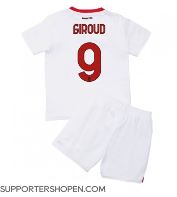 AC Milan Olivier Giroud #9 Bortatröja Barn 2022-23 Kortärmad (+ korta byxor)